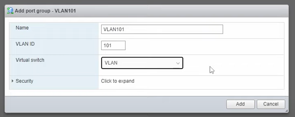 VLAN VMware