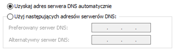 Serwer DNS - Automatycznie